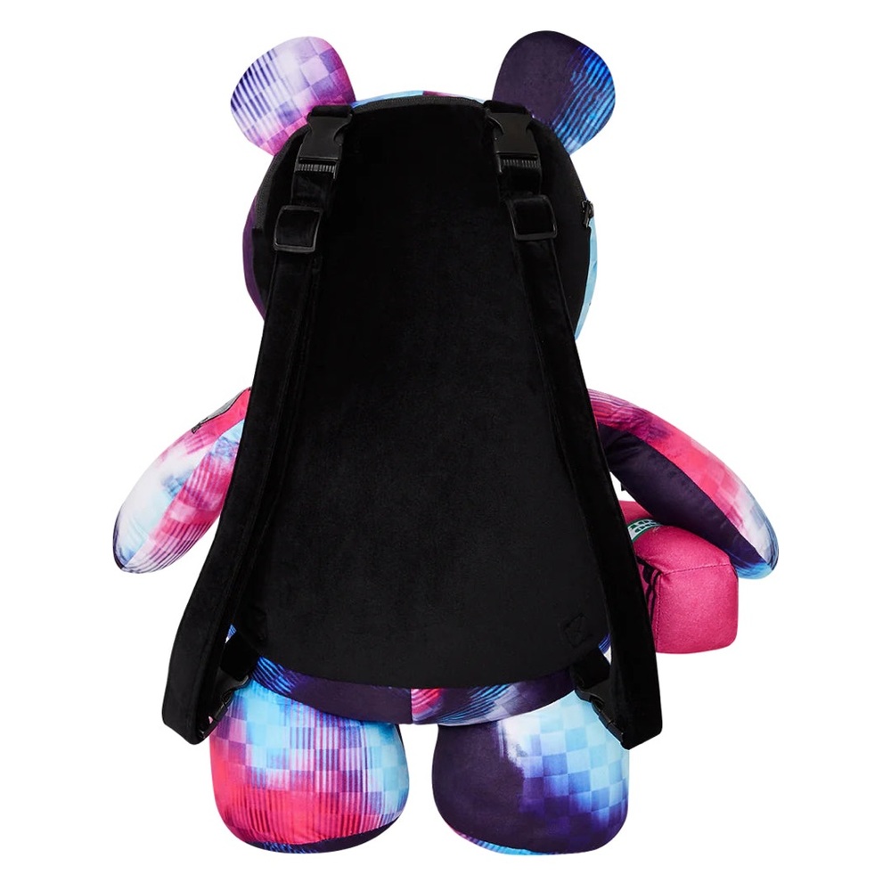 SPRAYGROUND BACKPACK TYE CHECK TEDDY BEAR PURPLE - Picture 4 of 7